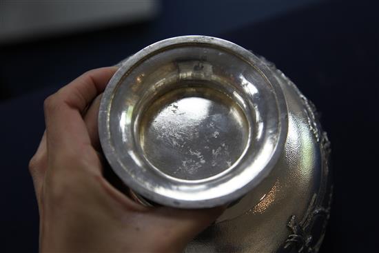 A Chinese silver bowl, by Wang Hing, c.1910, 19cm. diam.